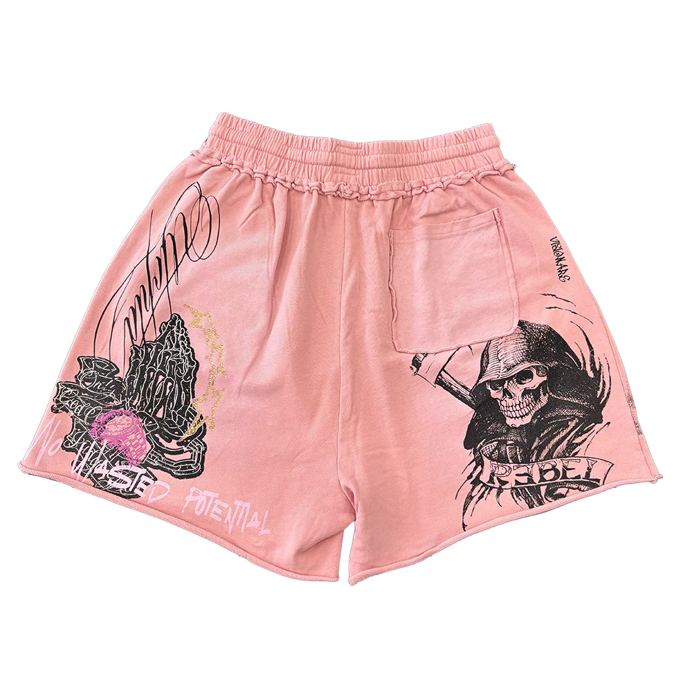 Rebel Denim Culture Shorts Pink - Image 3